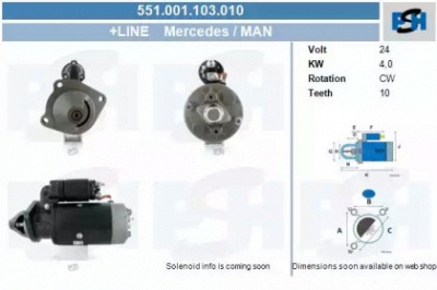 CV PSH 551001103010 -  Стартер